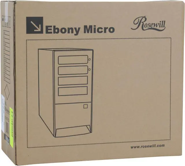 Alt view image 15 of 15 - Rosewill Ebony RA-HG-M-01 Black Steel Ultra High Gloss Finished MicroATX Computer Case with 400W(Model:LC-8400BTX) Power Supply