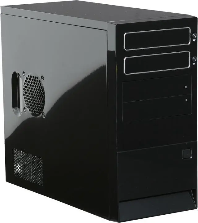 Main image of Rosewill Ebony RA-HG-M-01 Black Steel Ultra High Gloss Finished MicroATX Computer Case with 400W(Model:LC-8400BTX) Power Supply