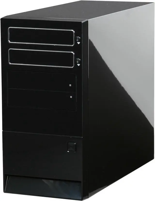 Alt view image 3 of 15 - Rosewill Ebony RA-HG-M-01 Black Steel Ultra High Gloss Finished MicroATX Computer Case with 400W(Model:LC-8400BTX) Power Supply
