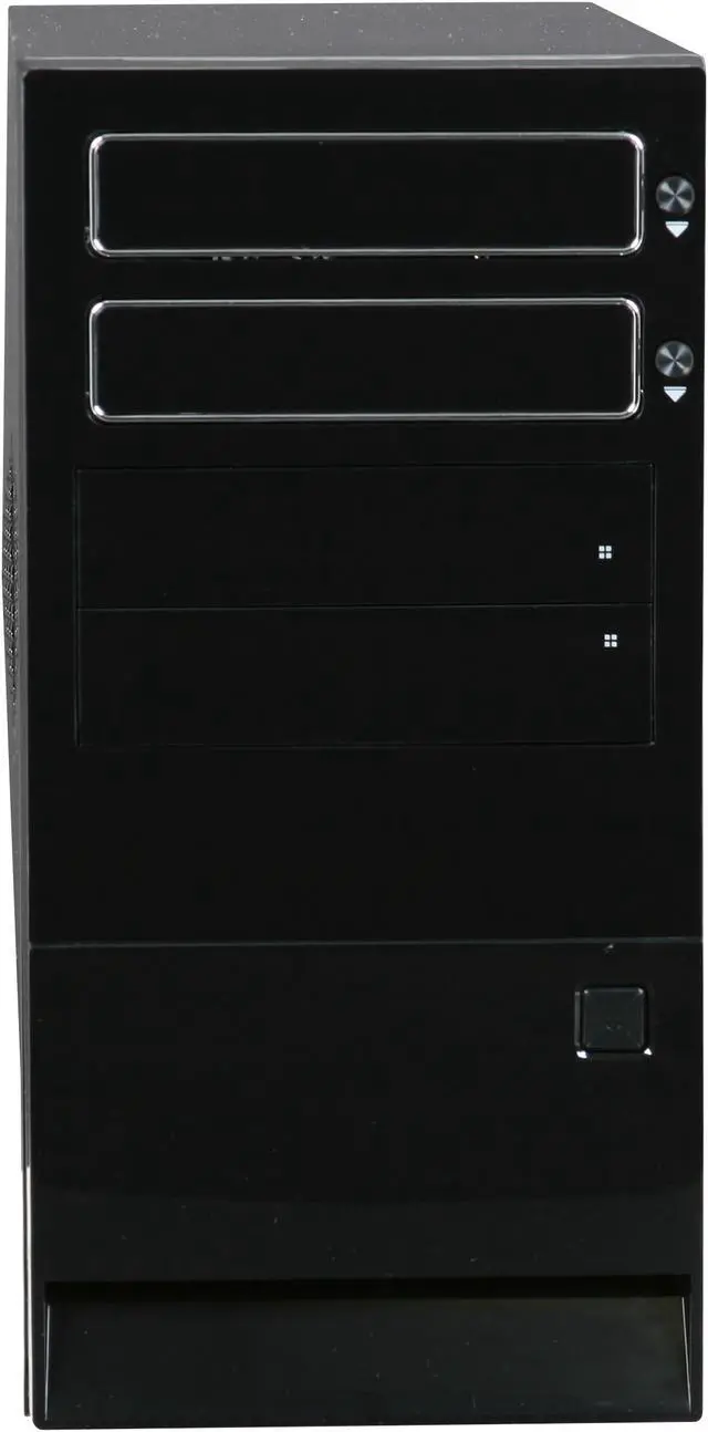 Alt view image 2 of 15 - Rosewill Ebony RA-HG-M-01 Black Steel Ultra High Gloss Finished MicroATX Computer Case with 400W(Model:LC-8400BTX) Power Supply