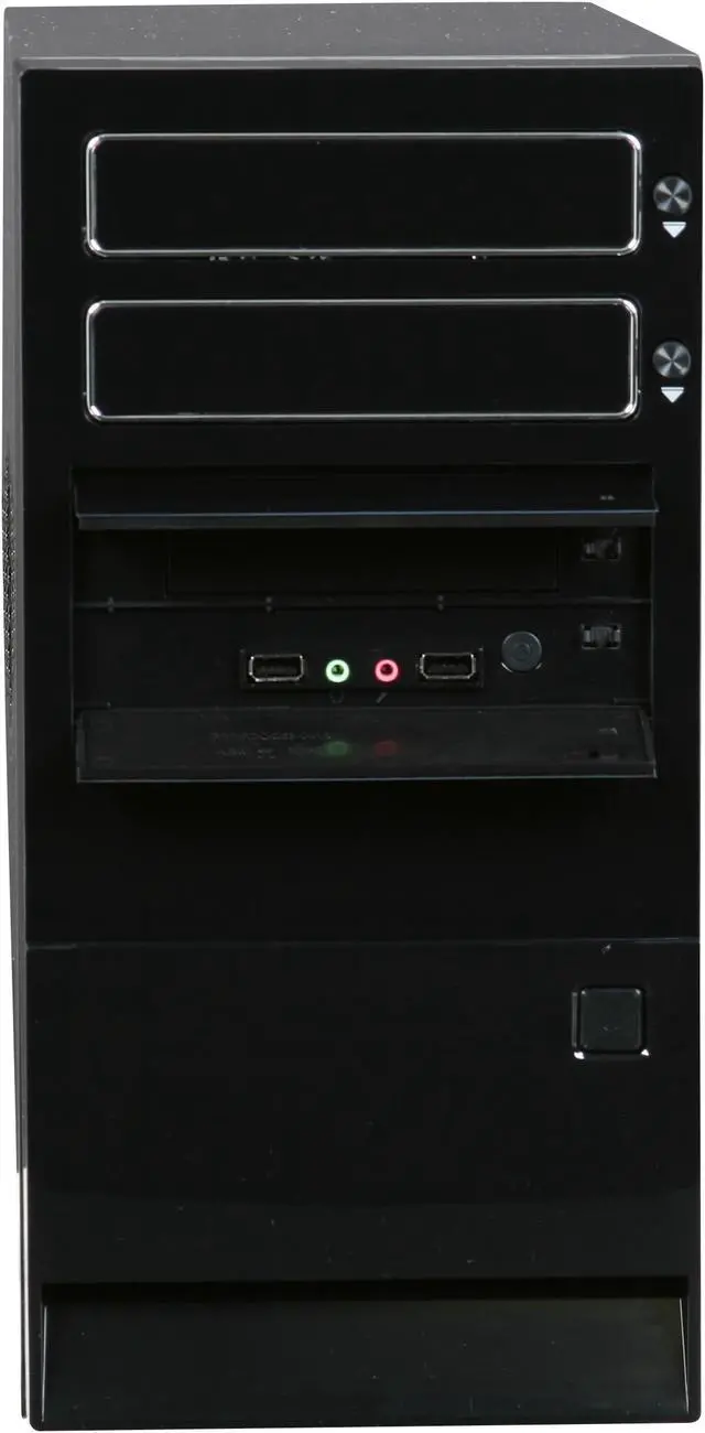 Alt view image 4 of 15 - Rosewill Ebony RA-HG-M-01 Black Steel Ultra High Gloss Finished MicroATX Computer Case with 400W(Model:LC-8400BTX) Power Supply