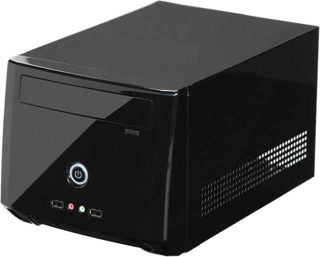 Main image of Rosewill RC-CIX-01 BK Glossy Black Steel Cube Mini-ITX Computer Case with 150W Power Supply and 1x 80mm Fan