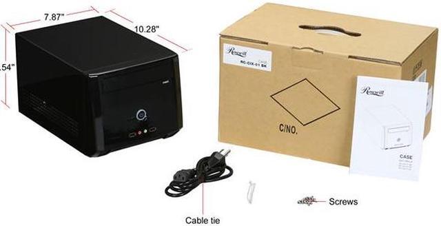 Alt view image 7 of 7 - Rosewill RC-CIX-01 BK Glossy Black Steel Cube Mini-ITX Computer Case with 150W Power Supply and 1x 80mm Fan