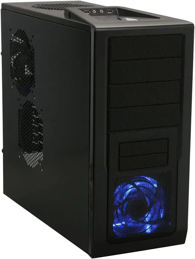Main image of Rosewill Wind Knight Gaming ATX Mid Tower Computer Case with pre-installed 2x 120mm Fan, Support up to 1x 140mm top fan, 2x 140mm side fan, 1x 140mm front fan, 1x 120mm rear fan