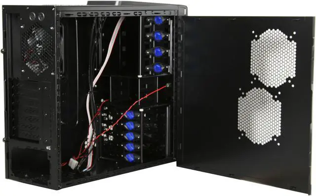Alt view image 5 of 10 - Rosewill Wind Knight Gaming ATX Mid Tower Computer Case with pre-installed 2x 120mm Fan, Support up to 1x 140mm top fan, 2x 140mm side fan, 1x 140mm front fan, 1x 120mm rear fan