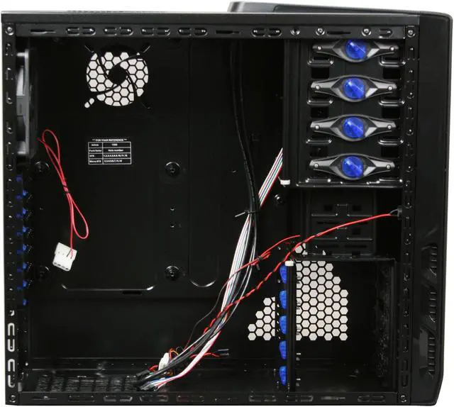 Alt view image 6 of 10 - Rosewill Wind Knight Gaming ATX Mid Tower Computer Case with pre-installed 2x 120mm Fan, Support up to 1x 140mm top fan, 2x 140mm side fan, 1x 140mm front fan, 1x 120mm rear fan