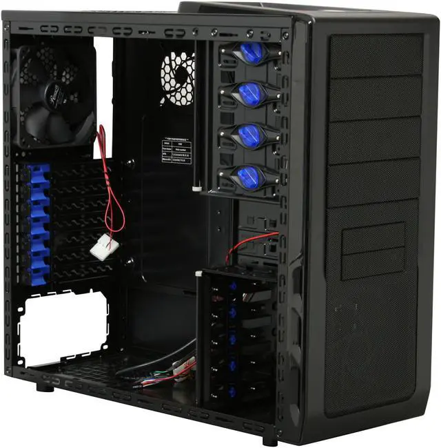 Alt view image 7 of 10 - Rosewill Wind Knight Gaming ATX Mid Tower Computer Case with pre-installed 2x 120mm Fan, Support up to 1x 140mm top fan, 2x 140mm side fan, 1x 140mm front fan, 1x 120mm rear fan
