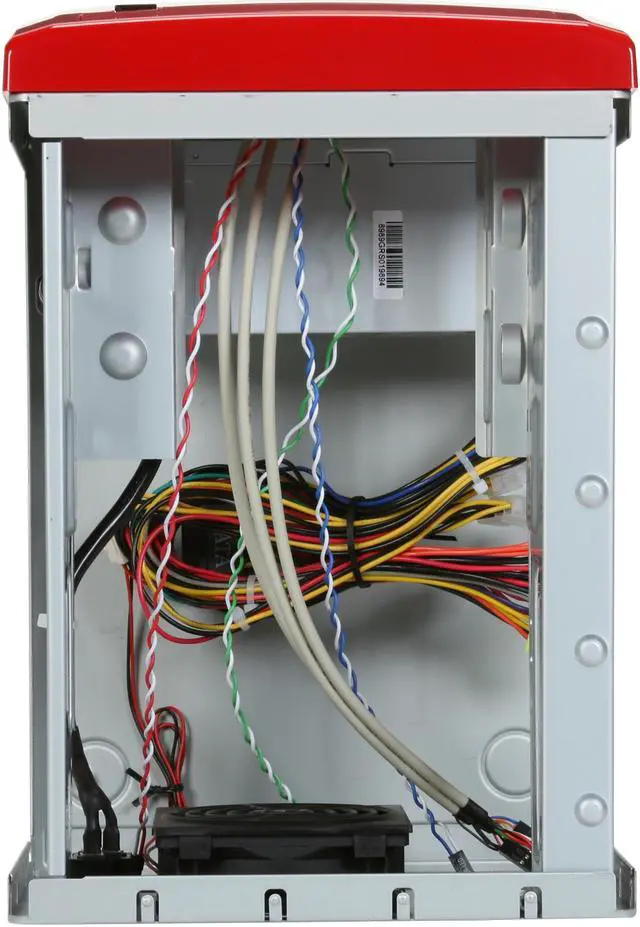 Alt view image 6 of 7 - Rosewill RC-CIX-01 RD Glossy Red Steel Cube Mini-ITX Computer Case with 150W Power Supply and 1x 80mm Fan