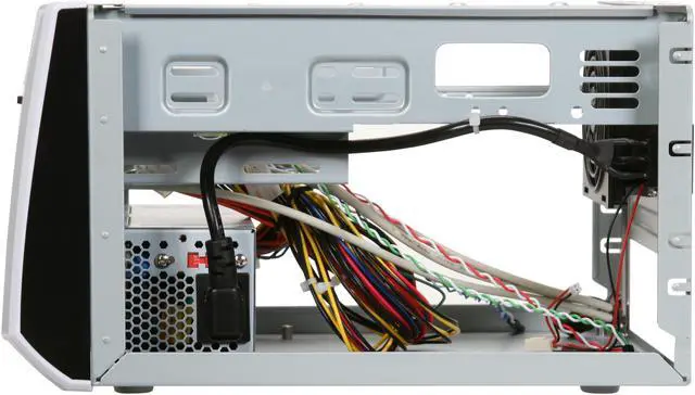 Alt view image 4 of 7 - Rosewill RC-CIX-01 WI Glossy White Steel Cube Mini-ITX Computer Case with 150W Power Supply and 1x 80mm Fan