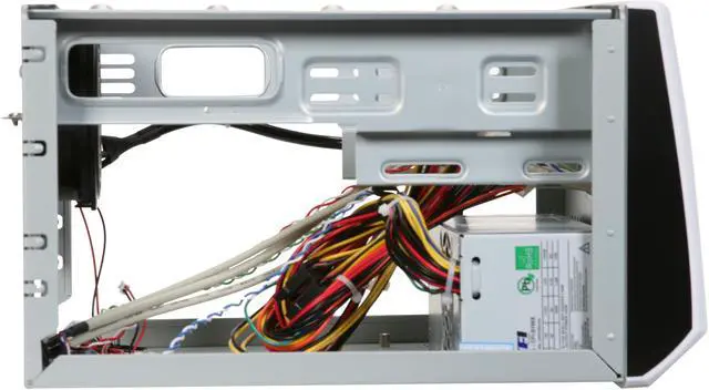 Alt view image 5 of 7 - Rosewill RC-CIX-01 WI Glossy White Steel Cube Mini-ITX Computer Case with 150W Power Supply and 1x 80mm Fan
