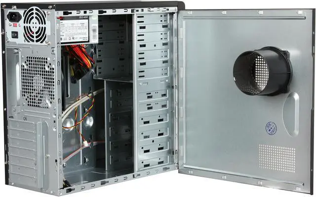 Alt view image 5 of 9 - Rosewill R426BK Black SECC Steel ATX Mid Tower Computer Case 350W Power Supply