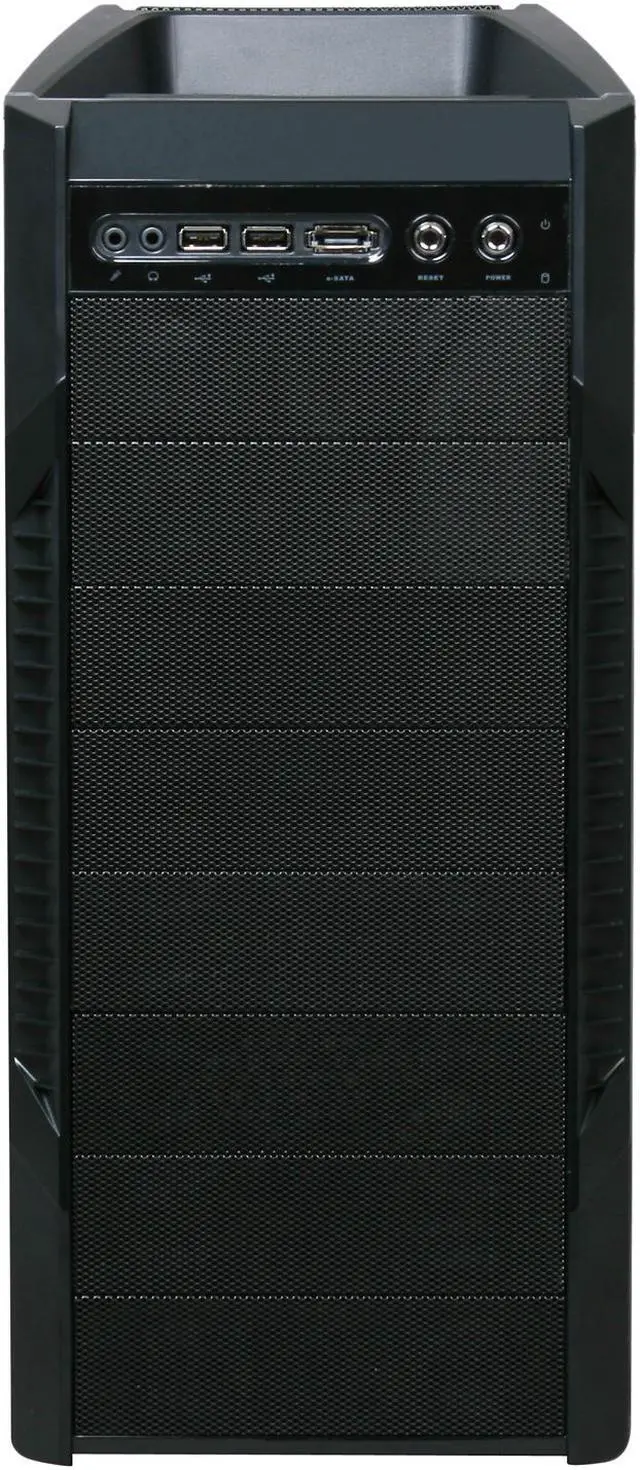 Alt view image 2 of 9 - Rosewill DESTROYER Black Gaming ATX Mid Tower Computer Case, comes with Three Fans-1x Front Blue LED 120mm Fan, 1x Top 120mm Fan, 1x Rear 120mm Fan, option Fans-2x Side 120mm Fan, 1x Top 120mm Fan, 1x Bottom Fan