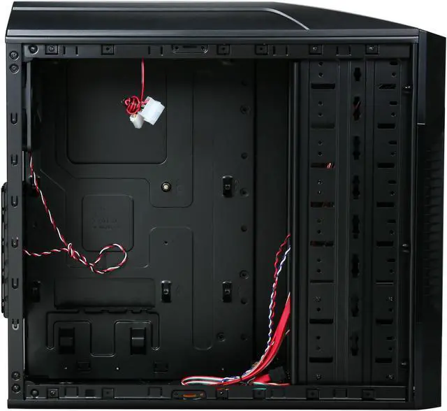 Alt view image 6 of 9 - Rosewill DESTROYER Black Gaming ATX Mid Tower Computer Case, comes with Three Fans-1x Front Blue LED 120mm Fan, 1x Top 120mm Fan, 1x Rear 120mm Fan, option Fans-2x Side 120mm Fan, 1x Top 120mm Fan, 1x Bottom Fan