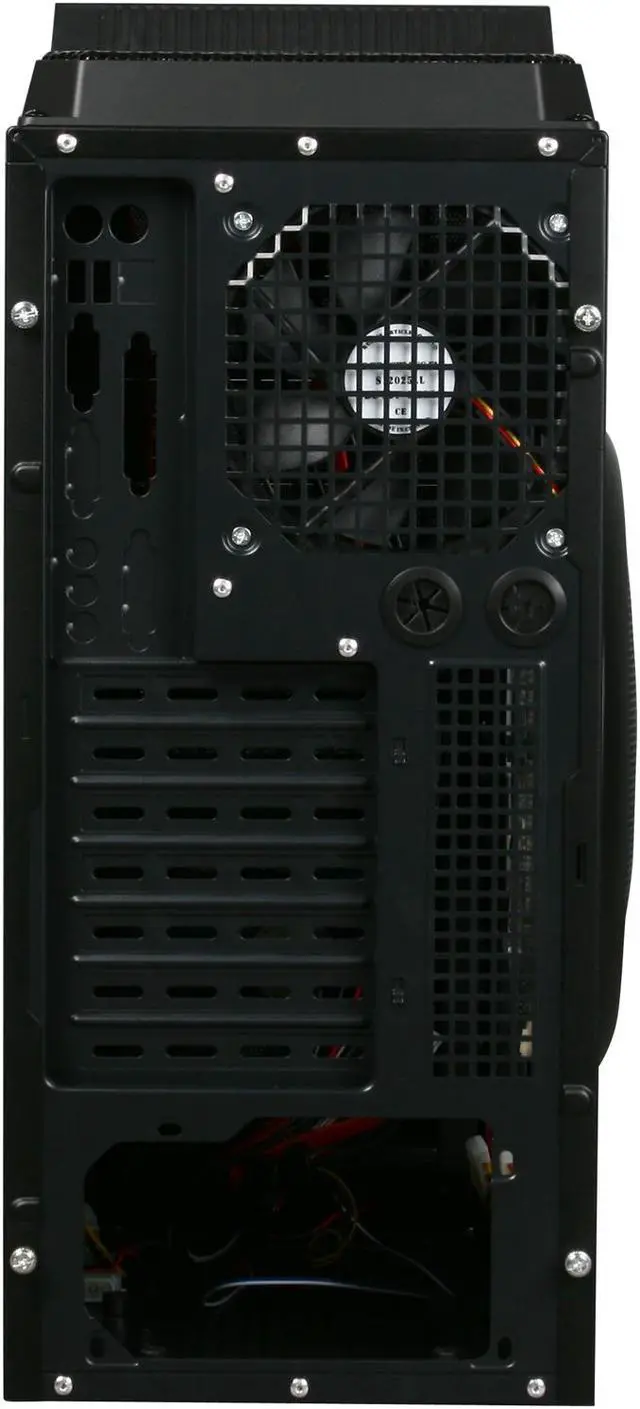 Alt view image 8 of 10 - Rosewill CRUISER Black Gaming ATX Mid Tower Computer Case with Side Panel Window, comes with Four Fans-1x Front Blue LED 120mm Fan, 1x Top Blue LED 120mm Fan, 1x Rear 120mm Fan, 1x Side Blue LED 190mm Fan
