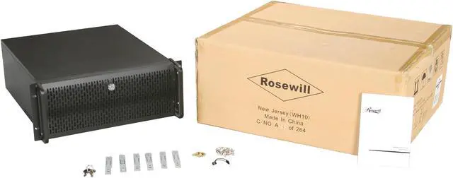 Alt view image 7 of 7 - Rosewill Server Case or Chassis - RSV-R4000 - 4U Rackmount - 4 x Included Cooling Fans, 8 x Internal Bays