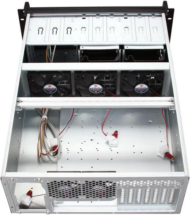 Alt view image 5 of 7 - Rosewill RSV-L4000 - 4U Rackmount Server Case / Chassis - 8 Internal Bays, 7 Cooling Fans Included