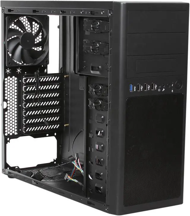 Alt view image 7 of 9 - Rosewill LINE ATX Mid Tower Computer Case,one USB 3.0,come with Three Fans,Support up to 7 Fans