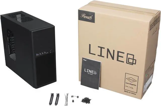 Alt view image 9 of 9 - Rosewill LINE ATX Mid Tower Computer Case,one USB 3.0,come with Three Fans,Support up to 7 Fans