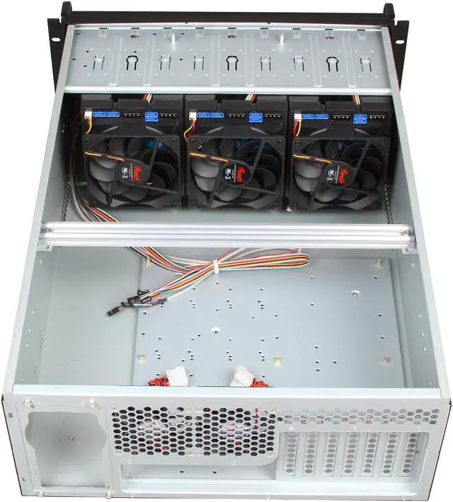 Alt view image 5 of 7 - Rosewill RSV-L4411 Black Metal/ Steel, 1.0 mm thickness, 4U Rackmount Server Chassis, 12 SATA Hot-swap Drives, 5 Included Cooling Fans