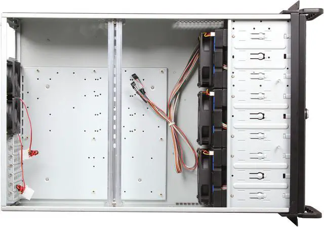 Alt view image 6 of 7 - Rosewill RSV-L4411 Black Metal/ Steel, 1.0 mm thickness, 4U Rackmount Server Chassis, 12 SATA Hot-swap Drives, 5 Included Cooling Fans
