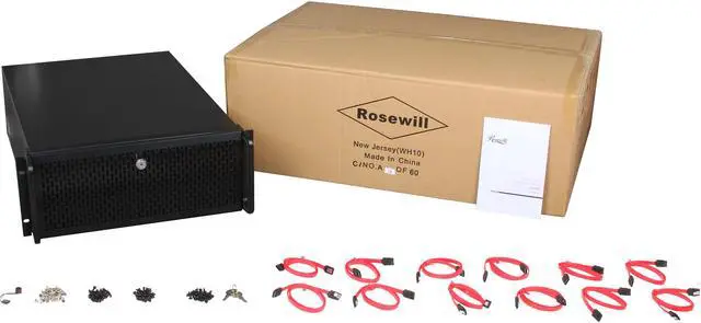 Alt view image 7 of 7 - Rosewill RSV-L4411 Black Metal/ Steel, 1.0 mm thickness, 4U Rackmount Server Chassis, 12 SATA Hot-swap Drives, 5 Included Cooling Fans