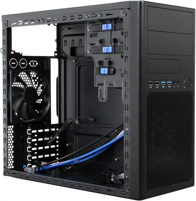 Alt view image 7 of 9 - Rosewill - LINE-M Micro ATX Mini Tower Computer Case - Dual USB 3.0 Ports, Dual Fans Included, Supports Up to Four (4) Fans and Up to 12.5" VGA Cards