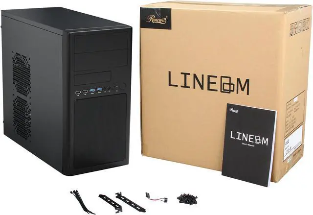 Alt view image 9 of 9 - Rosewill - LINE-M Micro ATX Mini Tower Computer Case - Dual USB 3.0 Ports, Dual Fans Included, Supports Up to Four (4) Fans and Up to 12.5" VGA Cards
