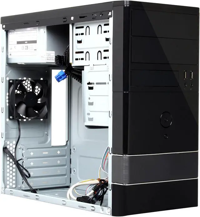 Alt view image 7 of 9 - Rosewill FBM-01-450P - Dual-Fan Micro ATX Mini Tower Computer Case with 450W Power Supply