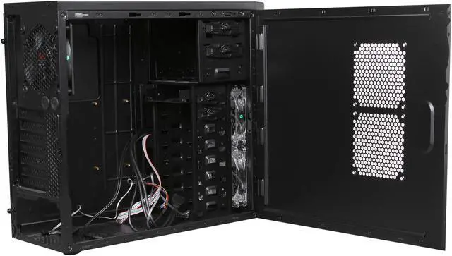 Alt view image 5 of 9 - Rosewill LINE GLOW - ATX Mid Tower Computer Case - Dual USB 3.0 Ports, Four (4) Fans Included, Supports Up to Seven (7) Fans