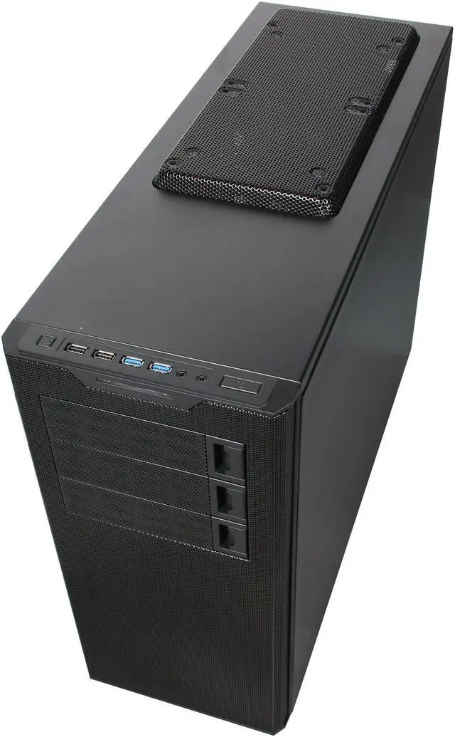 Alt view image 5 of 10 - Rosewill ARMOR-EVO - Gaming Mid Tower Computer Case - Supports Up to E-ATX MBs - Six (6) Pre-Installed Fans: 2 x Front Red LED 120mm, 2 x Top 120mm, 1 x Side 230mm, 1 x Rear 120mm (Supports Up to 9)