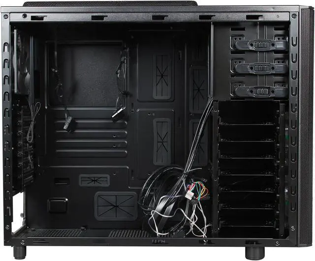 Alt view image 7 of 10 - Rosewill ARMOR-EVO - Gaming Mid Tower Computer Case - Supports Up to E-ATX MBs - Six (6) Pre-Installed Fans: 2 x Front Red LED 120mm, 2 x Top 120mm, 1 x Side 230mm, 1 x Rear 120mm (Supports Up to 9)