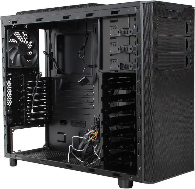 Alt view image 8 of 10 - Rosewill ARMOR-EVO - Gaming Mid Tower Computer Case - Supports Up to E-ATX MBs - Six (6) Pre-Installed Fans: 2 x Front Red LED 120mm, 2 x Top 120mm, 1 x Side 230mm, 1 x Rear 120mm (Supports Up to 9)