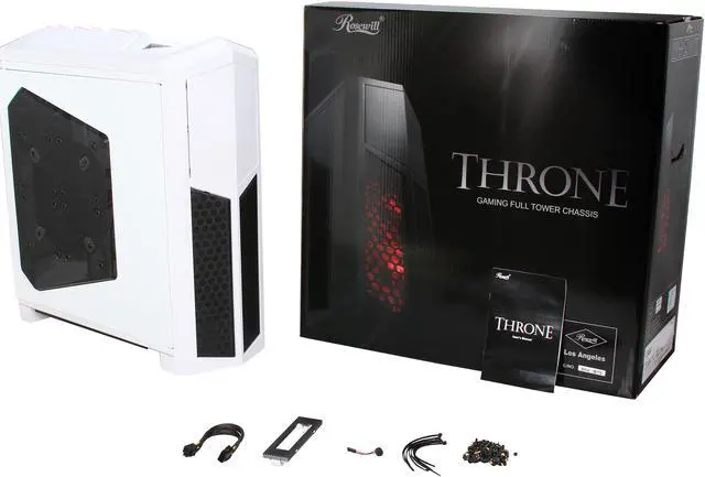 Alt view image 9 of 9 - Rosewill THRONE-W Gaming ATX Full Tower Computer Case, support up to E-ATX/XL-ATX, come with Six Fans-2x Front Blue LED 140mm Fan, 2x Top 140mm Fan, 1x Side 230mm Fan, 1x Rear 140mm Fan