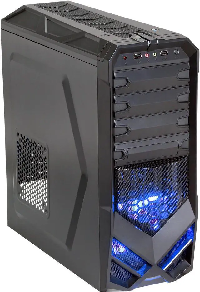 Main image of Rosewill - Black Gaming ATX Mid Tower Computer Case - Three Fans Included, Up to Four Fans Supported, Top-Mounted USB 3.0 Port - Galaxy-01