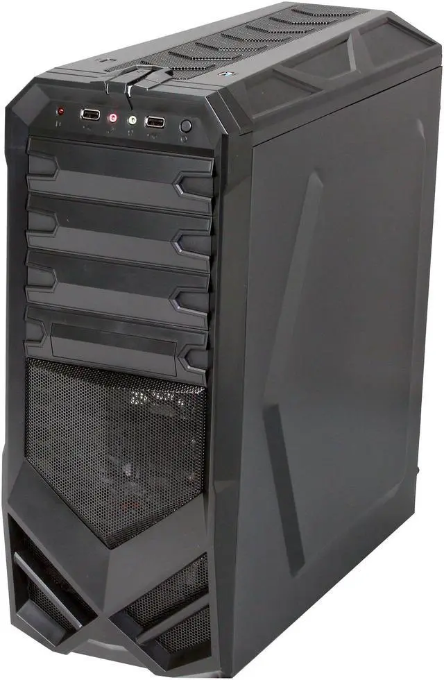 Alt view image 3 of 10 - Rosewill - Black Gaming ATX Mid Tower Computer Case - Three Fans Included, Up to Four Fans Supported, Top-Mounted USB 3.0 Port - Galaxy-01