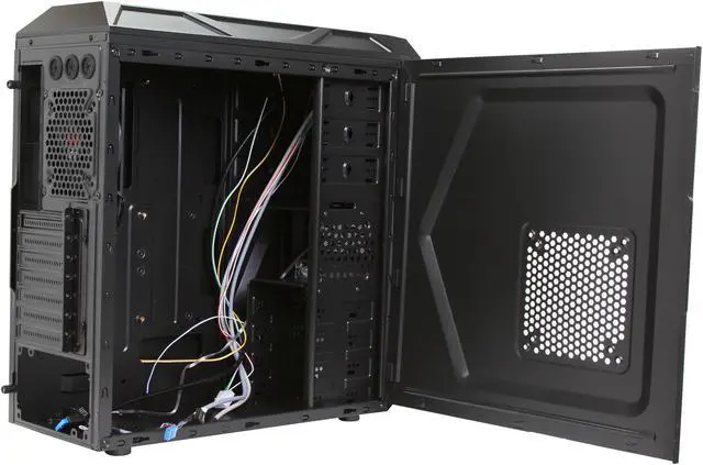 Alt view image 5 of 10 - Rosewill - Black Gaming ATX Mid Tower Computer Case - Three Fans Included, Up to Four Fans Supported, Top-Mounted USB 3.0 Port - Galaxy-01