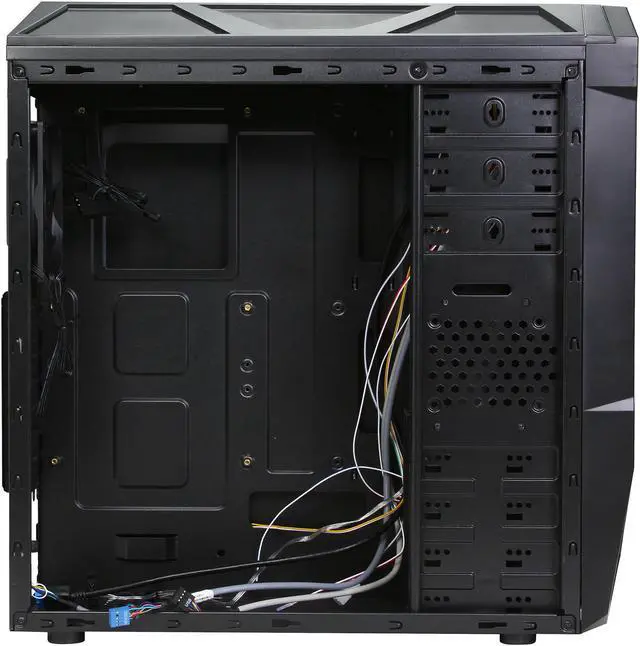 Alt view image 6 of 10 - Rosewill - Black Gaming ATX Mid Tower Computer Case - Three Fans Included, Up to Four Fans Supported, Top-Mounted USB 3.0 Port - Galaxy-01