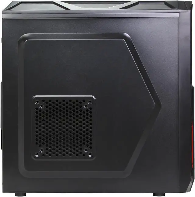 Alt view image 4 of 10 - Rosewill - Black Gaming ATX Mid Tower Computer Case - Top-Mounted USB 3.0 Port, Three Fans Included - 1 x Front Blue LED 120mm, 1 x Rear 120mm, 1 x Top 120mm - Galaxy-02