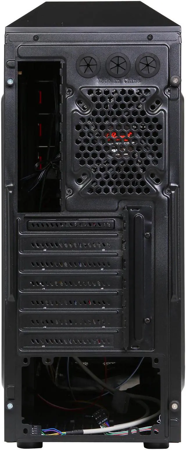 Alt view image 9 of 10 - Rosewill - Black Gaming ATX Mid Tower Computer Case - Top-Mounted USB 3.0 Port, Three Fans Included - 1 x Front Blue LED 120mm, 1 x Rear 120mm, 1 x Top 120mm - Galaxy-02