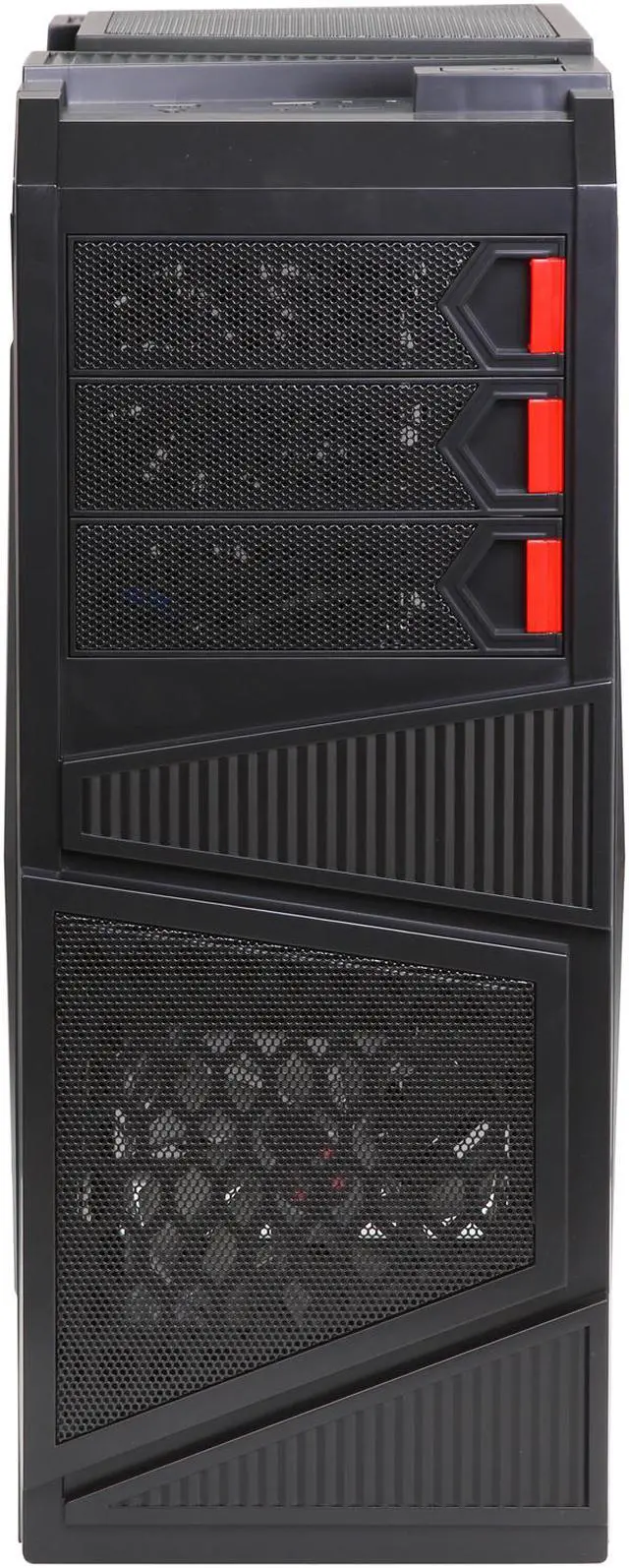 Alt view image 2 of 10 - Rosewill - Black Gaming ATX Mid Tower Computer Case - Top-Mounted USB 3.0 Port, Three Fans Included: 1 x Front Blue LED 120mm, 1 x Rear 120mm, 1 x Top 120mm - Galaxy-03