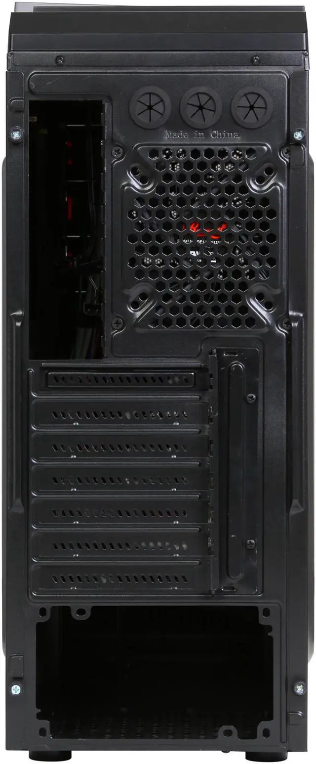 Alt view image 9 of 10 - Rosewill - Black Gaming ATX Mid Tower Computer Case - Top-Mounted USB 3.0 Port, Three Fans Included: 1 x Front Blue LED 120mm, 1 x Rear 120mm, 1 x Top 120mm - Galaxy-03