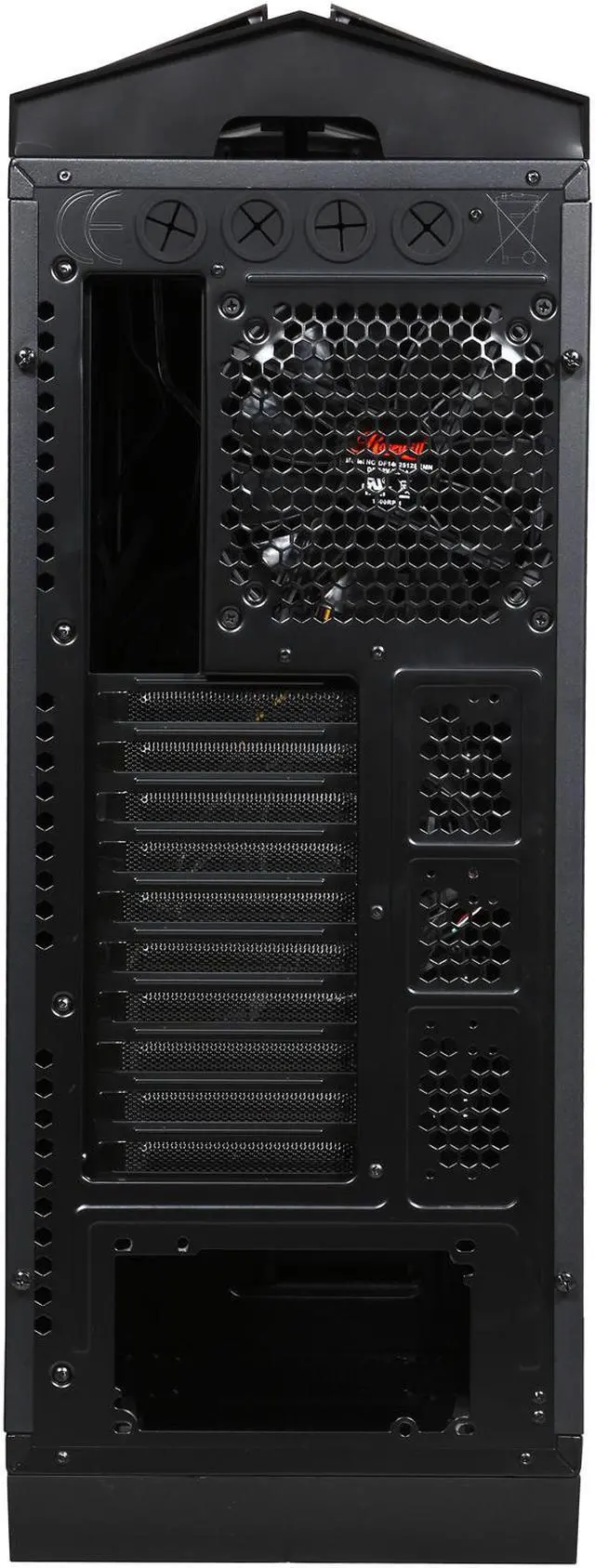 Alt view image 9 of 10 - Rosewill THRONE-Window-A Black Gaming ATX Full Tower Computer Case, support up to E-ATX/XL-ATX, come with Five Fans-2x Front Red LED 140mm Fan, 2x Top 140mm Fan, 1x Rear 140mm Fan