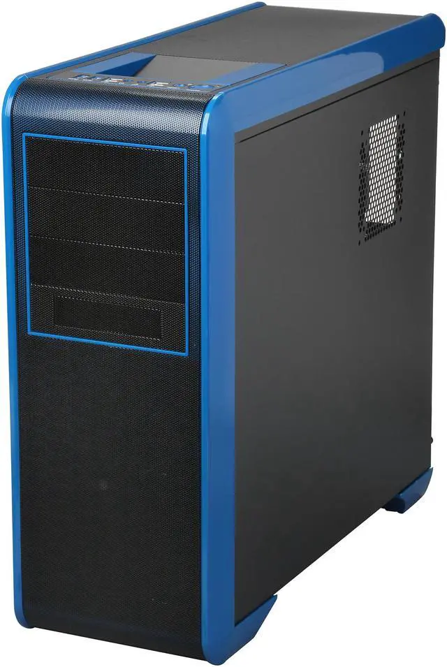 Alt view image 3 of 11 - Rosewill BLACKHAWK - Gaming ATX Mid Tower Computer Case, Blue Edition - Five Fans Included, Side Window Panel, Top HDD Dock