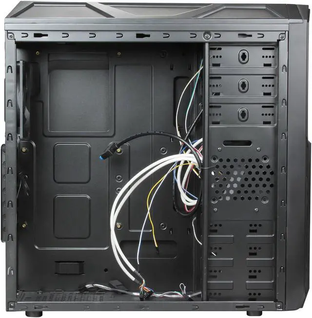 Alt view image 6 of 10 - Rosewill Galaxy-02-A - Black Gaming ATX Mid Tower Computer Case - Top-Mounted USB 3.0 Ports, Two Fans - 1 x Front Red LED 120mm, 1 x Rear 120mm