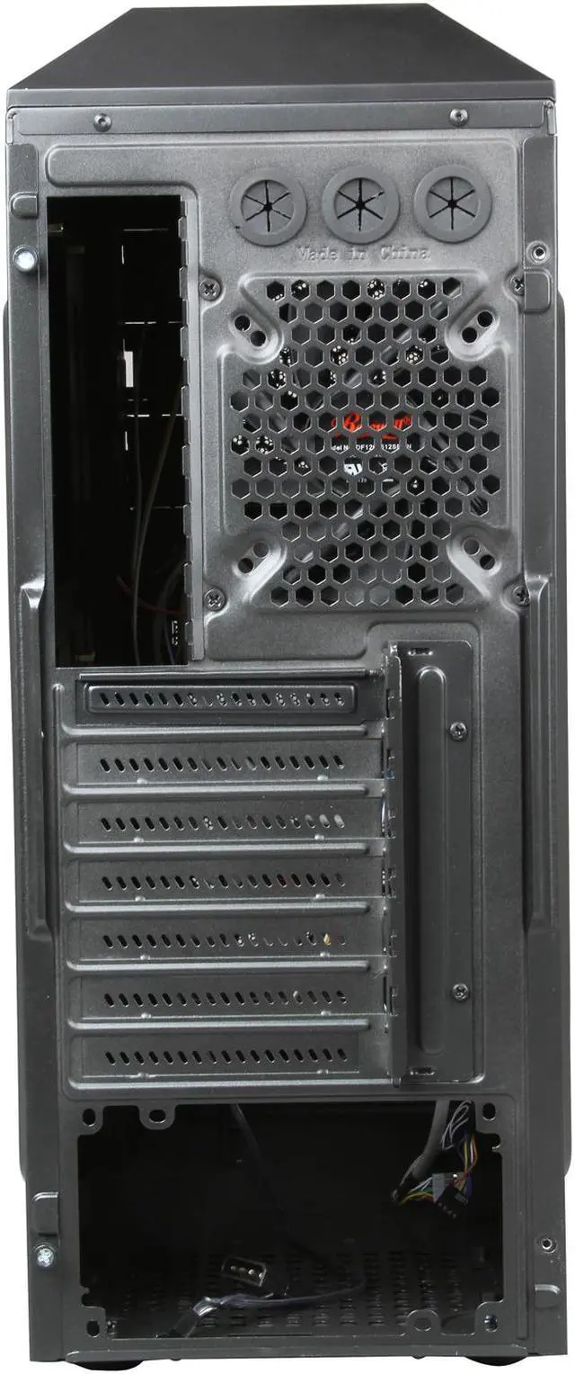 Alt view image 9 of 10 - Rosewill Galaxy-02-A - Black Gaming ATX Mid Tower Computer Case - Top-Mounted USB 3.0 Ports, Two Fans - 1 x Front Red LED 120mm, 1 x Rear 120mm