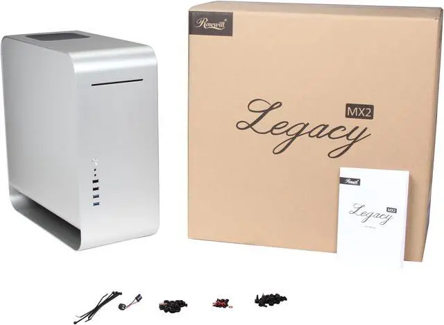 Alt view image 9 of 9 - Rosewill Legacy MX2-S Trio Fans Silver Aluminum Alloy  ATX Mid Tower Computer Case