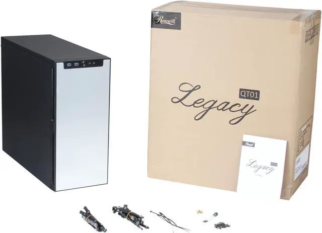 Alt view image 9 of 9 - Rosewill Legacy QT01-S - Tri-Fan, Silver Aluminum Alloy ATX Mid Tower Silent Computer Case