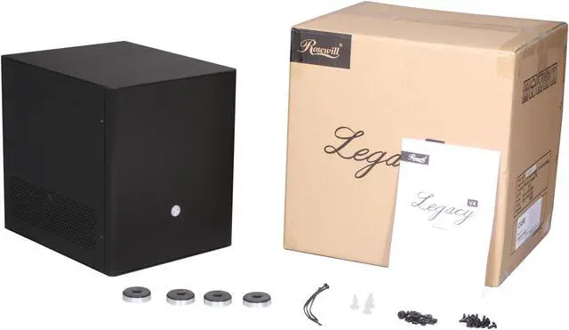 Alt view image 10 of 9 - Rosewill Legacy V4-B Black - Aluminum Alloy Micro ATX Computer Case