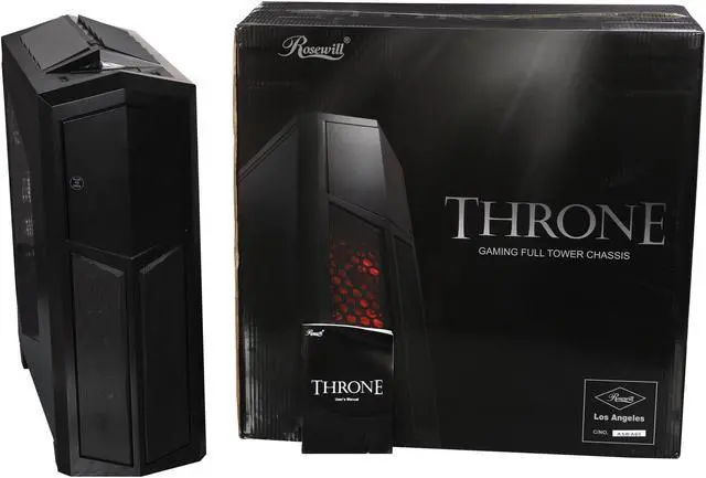 Alt view image 10 of 10 - Rosewill - Black ATX Full Tower Gaming Computer Case - Supports E-ATX / XL-ATX Motherboards, Supports Up to 8 Fans - Throne-Window