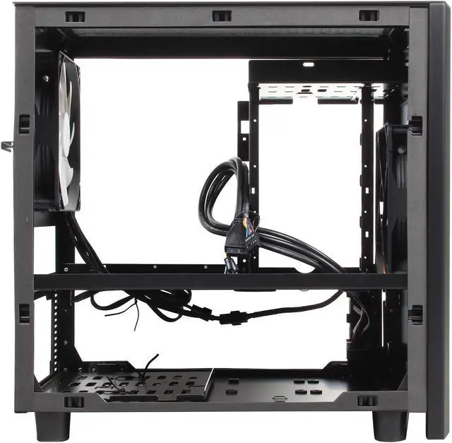 Alt view image 6 of 10 - Rosewill Legacy W1-B - Black Aluminum & Steel Mini-ITX Tower Computer Case - Dual Fans